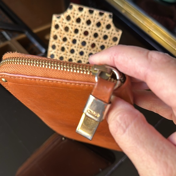 CHLOE preowned brown leather long wallet! - Picture 6 of 8